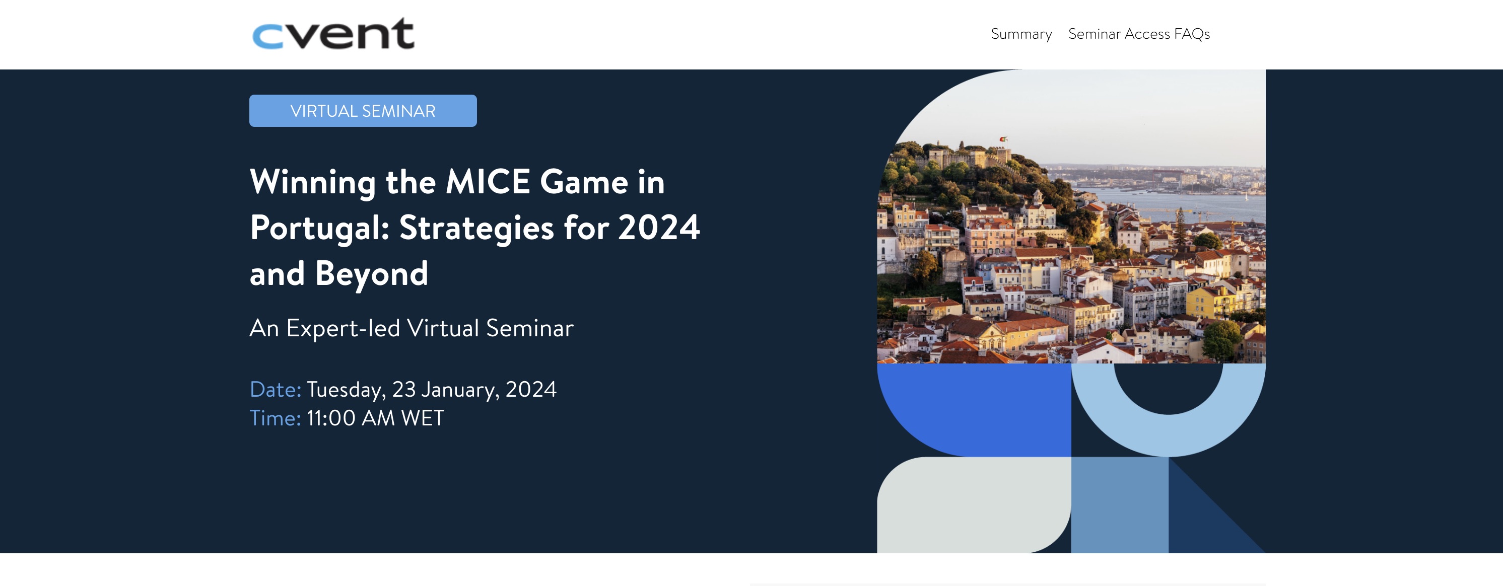 





Cvent Virtual Seminar for Portugal · Strategies for 2024 and Beyond



